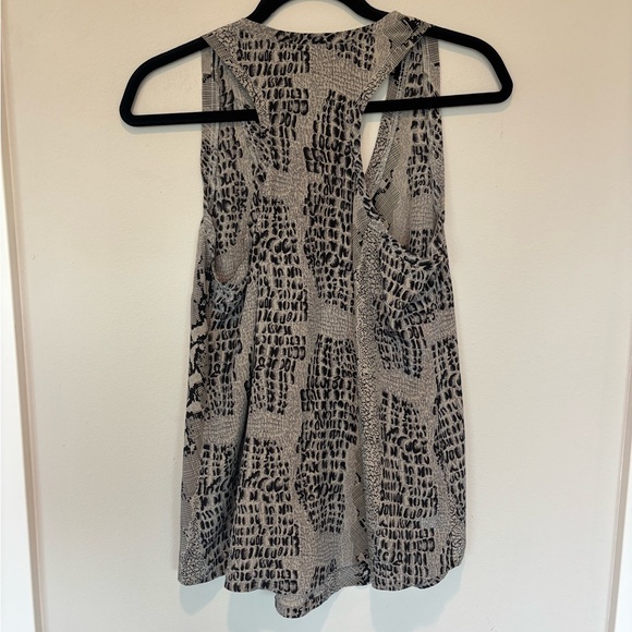 Joie White and Gray Silk Sleeveless Tank Top Medium - Picture 2 of 4